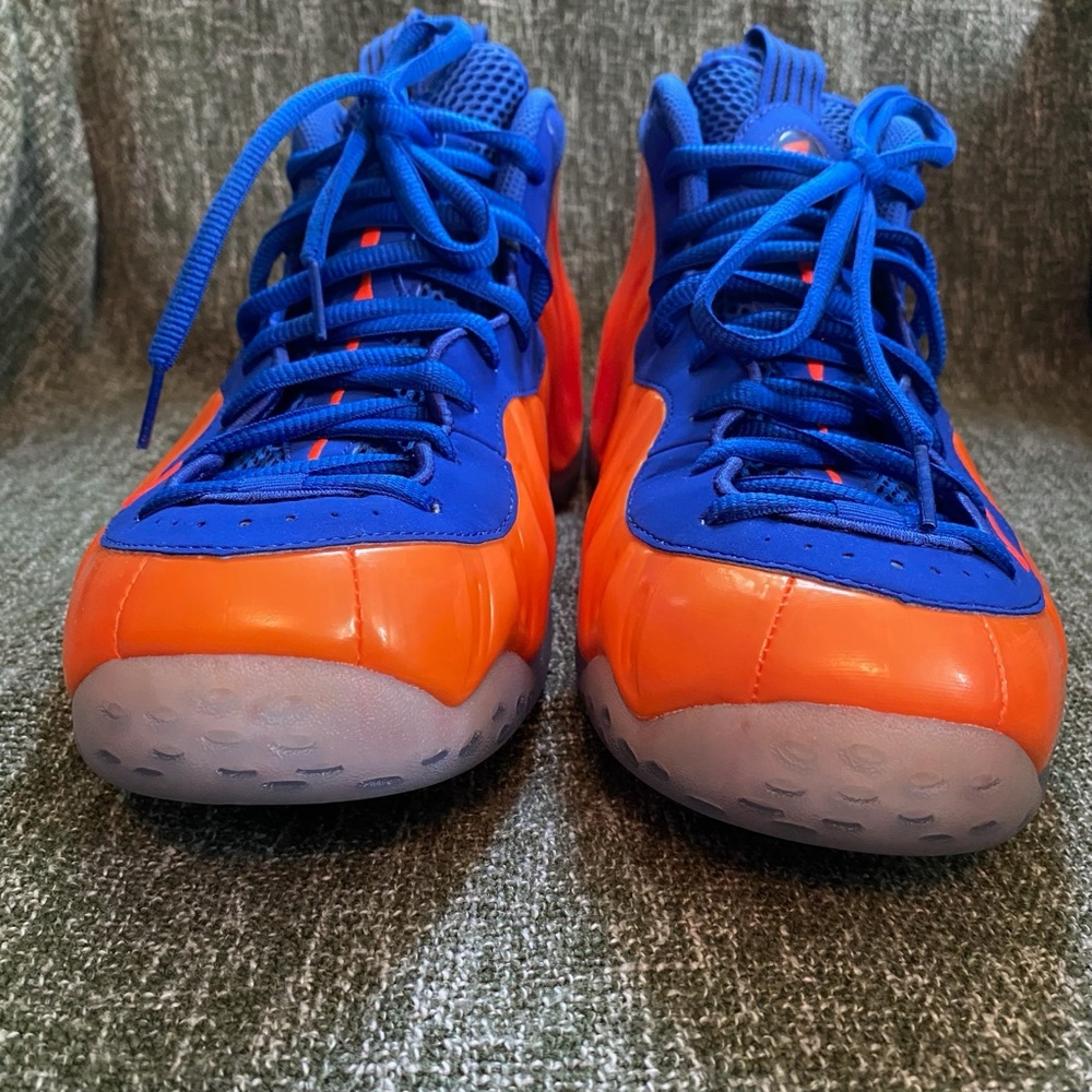 Nike Air Foamposite One Men’s Sneakers Blue and Orange - 10.5 - Picture 2 of 16